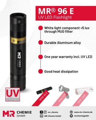 Efficient UV LED technology for a wide range of applications!

Whether for precise inspections in fluorescent testing methods or targeted applications in non-destructive material testing - our UV LED technologies set new standards:

➡️ MR® 96 E UV LED flashlight - Compact UV LED flashlight made of durable aluminum alloy with excellent heat dissipation.
➡️ MR® 975 UV LED light - Switch between UV and white light at the touch of a button, with constant irradiance and protection against overheating.
➡️ MR® 5000 Variolight - Individually manufactured with up to 85 % energy savings thanks to state-of-the-art LED technology. Whisper-quiet and without heat emission!

Find out more: www.mr-chemie.de
__________

Effiziente UV-LED-Technologie für vielfältige Anwendungen!

Ob für präzise Inspektionen in fluoreszierenden Prüfverfahren oder gezielte Anwendung in der zerstörungsfreien Werkstoffprüfung – unsere UV-LED-Technologien setzen neue Maßstäbe:

➡️ MR® 96 E UV-LED-Taschenlampe – Kompakte UV-LED-Taschenlampe aus langlebiger Aluminiumlegierung mit exzellenter Wärmeableitung.
➡️ MR® 975 UV-LED-Leuchte – Umschaltung zwischen UV- und Weißlicht per Tastendruck, mit konstanter Bestrahlungsstärke und Schutz vor Überhitzung.
➡️ MR® 5000 Variolight – Individuell gefertigt mit bis zu 85 % Energieersparnis dank modernster LED-Technik. Flüsterleise und ohne Wärmeabstrahlung!

Mehr erfahren: ww.mr-chemie.de
 
#mrchemie #uvled #innovation #nondestructivetesting #uvtesting #ndt #materialtesting