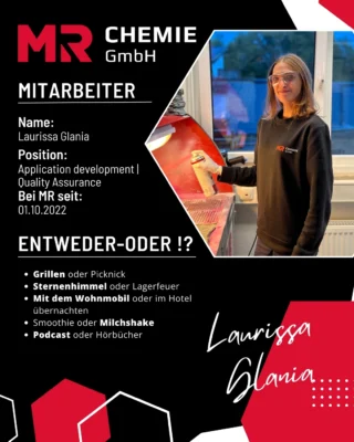 Today we introduce you to our colleague Laurissa Glania - a warm person with a great sense of community and a big heart for animals and people.
If she could choose a superpower, it would be the ability to heal - especially rare diseases. Her greatest wish? Less suffering for animals, basic prosperity for all and a world without addictions.

Traveling is her great passion - preferably in a motorhome, so that she can decide spontaneously whether it should be a quiet natural place like Norway or the colorful life in New York. Freedom and variety are important to her - in life and on vacation.

She is particularly inspired by the Disney film Stitch, especially the quote: “Ohana means family. Family means that everyone sticks together and is there for each other.” This is exactly what Laurissa lives - in the team and in her private life.

We are delighted to have Laurissa in our team!
__________

Heute stellen wir euch unsere Kollegin Laurissa Glania vor – ein herzlicher Mensch mit viel Sinn für Gemeinschaft und einem großen Herz für Tiere und Menschen.
Wenn sie eine Superkraft wählen dürfte, dann wäre es die Fähigkeit zu heilen – besonders seltene Krankheiten. Ihre größten Wünsche? Weniger Leid für Tiere, Grundwohlstand für alle und eine Welt ohne Süchte.

Reisen ist ihre große Leidenschaft – am liebsten mit dem Wohnmobil, um spontan entscheiden zu können, ob es ein ruhiger Naturort wie Norwegen oder das bunte Leben in New York sein soll. Freiheit und Vielfalt sind ihr wichtig – im Leben wie im Urlaub.

Besonders inspiriert sie der Disney-Film Stitch, vor allem das Zitat: „Ohana heißt Familie. Familie heißt, dass alle zusammenhalten und füreinander da sind.“ Genau das lebt Laurissa – im Team und privat.

Wir freuen uns sehr, Laurissa bei uns im Team zu haben!
