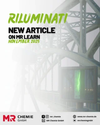 Detecting cracks before they become a risk
Riluminati is a game-changing innovation in structural monitoring. Based on the crack luminescence method developed by BAM, this smart coating reveals material cracks under UV light – without dismantling, without expensive equipment.

It’s fast, cost-efficient, and ideal for monitoring critical infrastructure like bridges, cranes, and wind turbines – even during operation.

🧠 Learn more in our new MR Learn article:
👉www.mr-chemie.de/en/?p=20316
_________

Risse sichtbar machen – bevor sie zum Risiko werden
Die innovative Beschichtung Riluminati revolutioniert die Bauwerksüberwachung: Sie zeigt Materialrisse unter UV-Licht frühzeitig an – effizient, kostengünstig und ohne aufwendige Prüfverfahren.

Das Verfahren basiert auf einem Forschungsprojekt der BAM und kommt überall dort zum Einsatz, wo Sicherheit zählt: an Brücken, Kränen, Windkraftanlagen und mehr.

🔍 Jetzt im neuen MR Learn Artikel nachlesen:
👉 www.mr-chemie.de/riluminati-innovation-fuer-die-bauwerksueberwachung-wie-mr-chemie-bruecken-sicherer-macht/

#StructuralMonitoring #InnovationInInspection #CrackDetection #InfrastructureSafety #NDT #SmartCoating #UVInspection #BridgeSafety #Riluminati #MRLearn