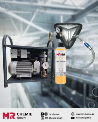 Systematic vacuum leak testing – for clear results and maximum safety.

Whether weld seams, tank bottoms, or pipelines: with the VSP series vacuum pump, matching boxes, and MR® 99 leak detector, you can find leaks quickly, reliably, and precisely – even in hard-to-reach places.

The system adapts flexibly to your requirements. Well-designed accessories ensure smooth operation and maximum efficiency in every test situation.

➡️ Do you have any questions or would you like to learn more about our leak testing products? Feel free to contact us – we will advise you personally and competently.
__________

Vakuum-Leckprüfung mit System – für klare Ergebnisse und höchste Sicherheit.

Ob Schweißnähte, Tankböden oder Rohrleitungen: Mit der Vakuumpumpe der VSP-Serie, passenden Glocken und dem Lecksuchmittel MR® 99 findest du Undichtigkeiten schnell, zuverlässig und präzise – selbst an schwer zugänglichen Stellen.

Das System passt sich flexibel deinen Anforderungen an. Durchdachtes Zubehör sorgt dabei für einen reibungslosen Ablauf und maximale Effizienz in jeder Prüfsituation.

➡️ Du hast Fragen oder möchtest mehr über unsere Leckprüfprodukte erfahren? Melde dich gern – wir beraten dich persönlich und kompetent.

#mrchemie #leakdetection #vakuumboxes #mr99