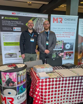 Day 1 at the DGZfP Annual Conference 2026 is on! 👋
The first conversations have started, the exhibition area is busy and the exchange with the NDT industry is already in full swing.

Phillip Reichow and Roman Dörn are on site in Aachen representing MR Chemie and are looking forward to many more exciting discussions over the next days.

📍 Eurogress Aachen
📅 May 11–13, 2026

Feel free to stop by and say hello!
________

Tag 1 auf der DGZfP-Jahrestagung 2026 läuft! 👋
Die ersten Gespräche sind geführt, die Tagung ist gestartet und der Austausch innerhalb der ZfP-Branche läuft bereits auf Hochtouren.

Phillip Reichow und Roman Dörn sind für MR Chemie vor Ort in Aachen und freuen sich in den kommenden Tagen auf viele weitere spannende Gespräche und Begegnungen.

📍 Eurogress Aachen
📅 11.–13. Mai 2026

Kommt gerne vorbei und sprecht uns an!

#mrchemie #dgzfp #jahrestagung2026 #aachen #ndt #qualityassurance #industrialinspection