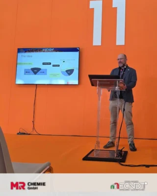 ECNDT 2026 – Thank you, Verona!
As ECNDT 2026 comes to an end, we look back on an inspiring week filled with valuable conversations, new connections, and exciting insights from the world of Non-Destructive Testing.

A special highlight for our team was the presentation by our New Business Developer, Roman Dörn, who introduced the RILUMINATI crack luminescence method to an international audience. The presentation focused on innovative approaches for the early detection and monitoring of cracks on steel structures and generated great interest among experts from research and industry.

We would like to thank everyone who took the time to meet us, exchange ideas, and discuss current challenges and future developments in NDT.

A big thank you to the organizers, speakers, and attendees for making ECNDT 2026 such a valuable event.

See you at the next conference! 👋
________

ECNDT 2026 – Danke, Verona! 
Mit dem letzten Messetag neigt sich auch die ECNDT 2026 dem Ende zu. Hinter uns liegen fünf spannende Tage voller Fachgespräche, neuer Kontakte und wertvoller Impulse aus der Welt der zerstörungsfreien Prüfung.

Ein besonderes Highlight war für uns der Vortrag unseres New Business Developers Roman Dörn zum Thema RILUMINATI®. Dabei stellte er die Risslumineszenz-Methode einem internationalen Fachpublikum vor und zeigte innovative Ansätze zur frühzeitigen Erkennung und Überwachung von Rissen auf Stahloberflächen.

Neben dem Vortragsprogramm stand vor allem der persönliche Austausch im Mittelpunkt. Vielen Dank an alle Besucher, Partner, Kunden und Experten, die sich Zeit für Gespräche genommen und ihre Erfahrungen mit uns geteilt haben.

Wir blicken auf eine erfolgreiche Woche in Verona zurück und freuen uns darauf, die gewonnenen Ideen und Kontakte mit in zukünftige Projekte zu nehmen.

Vielen Dank, Verona – bis zum nächsten Mal! 👋

#ECNDT2026 #NDT #ZfP #StructuralHealthMonitoring #RILUMINATI #CrackDetection #QualityAssurance #Inspection #MRChemie #Verona