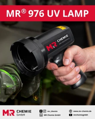 💡 Reliable UV Inspection – Built for Daily Use

The MR® 976 UV Lamp combines powerful performance with practical handling:

✔ Switch between UV and white light at the touch of a button
✔ Constant UV intensity for reliable inspections
✔ Less than 5 lux visible light during UV operation
✔ Battery or mains operation for maximum flexibility
✔ Up to 4 hours runtime per charge
✔ Overtemperature protection for safe operation
✔ Rugged housing with ergonomic grip and protective rubber ring
✔ RGB status indicator for charging and operating status

Engineered for demanding NDT applications. Built to perform when it matters.

More infos here: www.mr-chemie.de
__________

💡 Zuverlässige UV-Prüfung – Entwickelt für den täglichen Einsatz

Die MR® 976 UV-Leuchte vereint starke Leistung mit durchdachter Bedienung:

✔ Umschaltung zwischen UV- und Weißlicht per Tastendruck
✔ Konstante UV-Bestrahlungsstärke für zuverlässige Prüfergebnisse
✔ Weniger als 5 Lux Weißlichtanteil im UV-Betrieb
✔ Akku- oder Netzbetrieb für maximale Flexibilität
✔ Bis zu 4 Stunden Laufzeit pro Akkuladung
✔ Schutzabschaltung bei Übertemperatur
✔ Robustes Gehäuse mit ergonomischem Griff und Gummi-Schutzring
✔ RGB-LED zur Anzeige von Lade- und Betriebszustand

Entwickelt für anspruchsvolle Anwendungen in der zerstörungsfreien Prüfung – zuverlässig, leistungsstark und praxisgerecht.

Weitere Infos unter: www.mr-chemie.de
